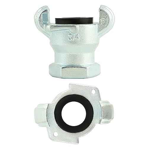 QWORK Iron Air Hose Fitting, 3/4" NPT Female Ends, Universal Fitting, 2 Pack