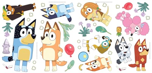 RoomMates Bluey Family & Friends Peel and Stick Wall Decals - Nursery & Kids Room Decor