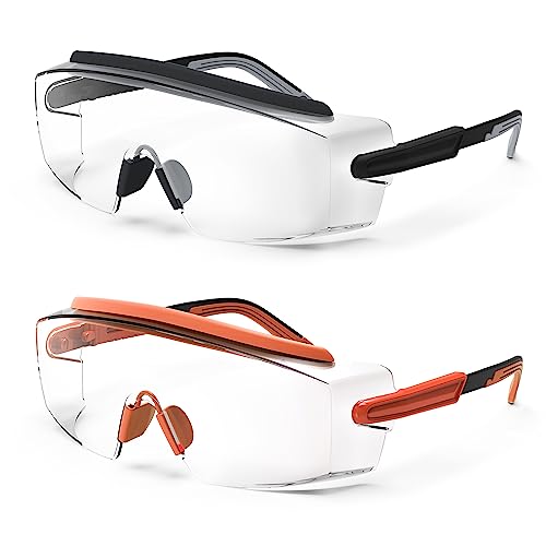 Anti Fog Safety Glasses Safety Goggles Over Glasses Protective Glasses with Anti Scratch Lenses Adjustable