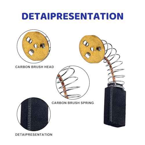 4 Pack 145323-06 145323-02 & 145323-03 Carbon Motor Brushes Replacement Fits for Dewalt Black & Decker DW705 DW708 DW359 DW361 DW362 DW715 DW744 DW744SB DW715