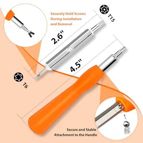 Ring Doorbell Screwdriver for ALL Models Ring Video Doorbell 4-in-1 Doorbell Maintenance Kit-Orange