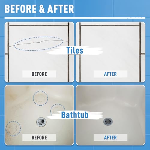 DWIL White Tub and Tile Touch Up Paint Kit - 1.5 Fl Oz for Porcelain, Bathtub, Sink, Toilet Repairs