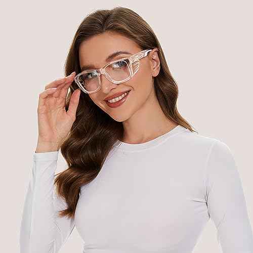 UKNOW Safety Glasses - Anti Fog Lenses - Eye Protection with Side Shields - ANSI Z87.1 Protective Eyewear - UV Protection
