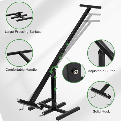 Yuxitia Manual Trash Compactor for 120L-660L Wheelie Bins | Adjustable Handle