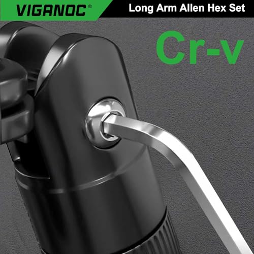 Allen Hex Key Set, 9-Piece, L-Shape, Chrome Vanadium Steel, 1.5-10 mm