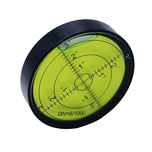 GEONASSUR 60mm Circular Bubble Level in Black Aluminum