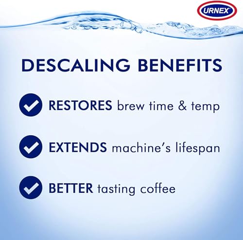 Urnex Descaling Powder Solution – 4 Uses for Keurig 1.0/2.0, Coffee & Espresso Machines, Kettles