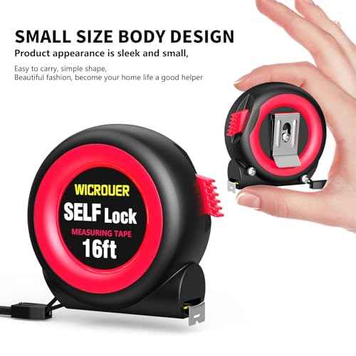 Tape Measure16FT Self-Locking, Steel Made Retractable Measurement, Imperial/Metric Scale, MID Precision, Easy to Read, Used for Architects, Carpenters, Handicrafts. (16FT)