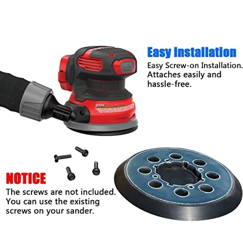 2 Pack 5 Inch 8 Hole Hook and Loop Replacement Sanding Backing Pad Sander Pad for 5" Craftsman CMCW220B & CMEW231 Random Orbit Sander