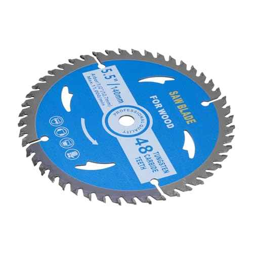 Circular Saw Blade - [5-1/2-inch x 48 Teeth x 1/2" Arbor] Circular Metal Cutting Blade for Woodworking Plastic Use, 0.09-inch Kerf