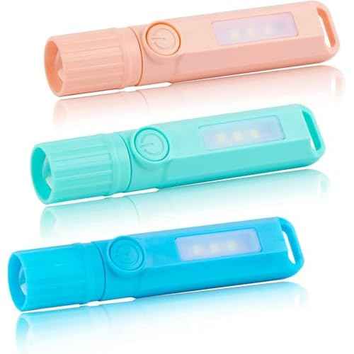 3 Pack Rechargeable Flashlights USB C Mini LED Flashlights, Camping Lantern Combo Flashlight, Ultralight Zoomable Flashlight for Gift Camping Hiking Night Reading Halloween Gifts Stocking Stuffers