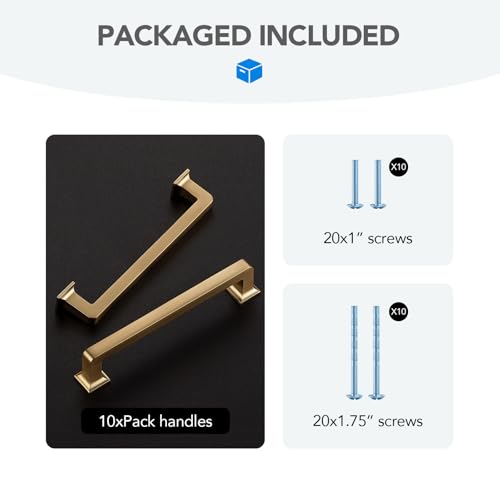 HOME EDIT Champagne Bronze 5-Inch Cabinet Handles Zinc Pulls 10 Pack, Center 5"