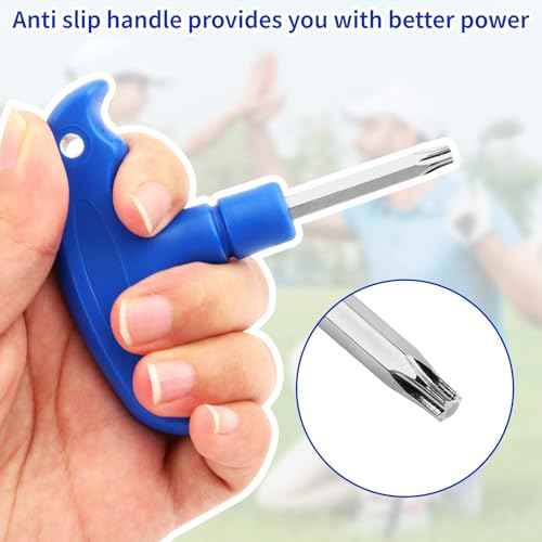 2 Pcs Golf Torque Wrench Tool - Stainless Steel Portable Golf Driver Club Adjustment Tools with Plastic Handle for T25 (Blue) and T20 (Black)