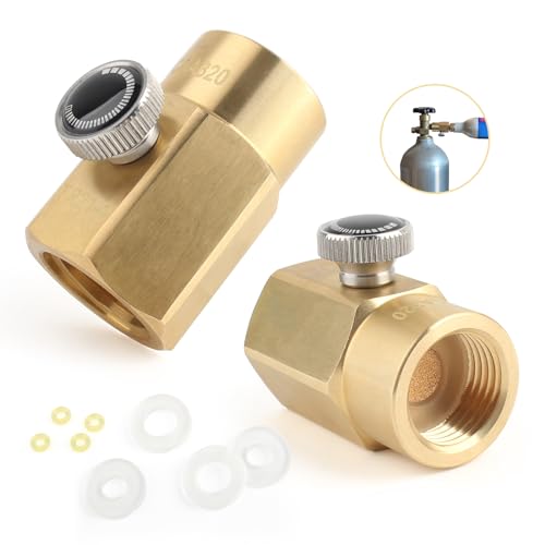 CO2 Adapter Kit CGA320 to TR21.4 for Soda Makers, Refill Connector with O-rings