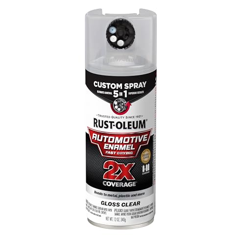 Rust-Oleum 2X Automotive Enamel Spray Paint 5-in-1 Gloss Clear 12oz