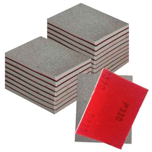Sanding Sponge Set, 20 Pcs 320 Grit Sanding Block Pads Dry Wet Sanding Sponge Soft Foam Fine Drywall Sandpaper for Crafts Furniture Wood Model Drywall Metal Rust Removal Polishing
