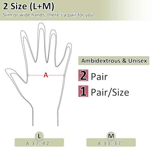 2 Pairs Cut Resistant Gloves Level 5 Protection, Safety Cutting Proof Gloves for Mandolines, Oyster Shucking, Butcher (M+L)