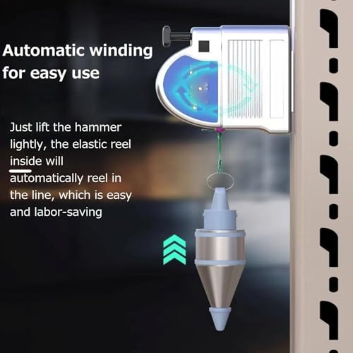 Retractable Plumb Bob With 19.7ft String, Magnetic Construction