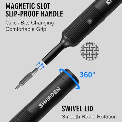 Sharden 27-in-1 Precision Screwdriver Set Multi Bit Small Screwdriver Magnetic Mini Screwdriver Set Pen Style Manual Repair Tool Kit For Eyeglass, Watch, Computer, Jewelers, Laptop, Electronics, Phone