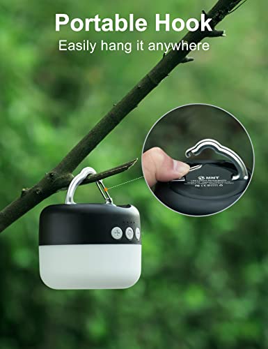 ZMNT Rechargeable LED Camping Lantern Black 1000LM, 300H Runtime, Water-Resistant Emergency Light