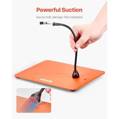 VEVOR Magnetic Helping Hands Soldering Station, 4 Flexible Arms Third Hand Tool with 3X LED Magnifying Lamp & Non-Slip Heavy-Duty Base, Soldering Helping Hands for Electronic Repair Craft Hobby DIY