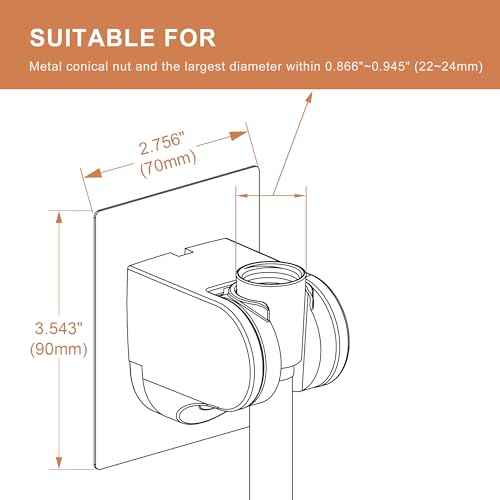 Shower Head Holder Strong Adhesive No Drilling Wall Mount Adjustable Handheld Showerhead Bracket for RV Kids Bathroom Shower,Fix Firmly and Use Conveniently (Silver, 1)