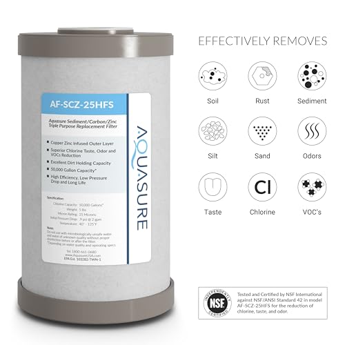 Aquasure Fortitude V2 Series Standard Replacement Sediment Carbon Zinc Water Filter