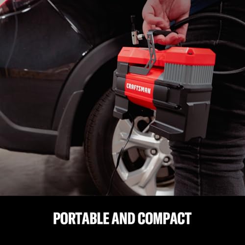 CRAFTSMAN 12V Portable Tire Inflator with Digital Pressure Gauge & Auto Shut-Off