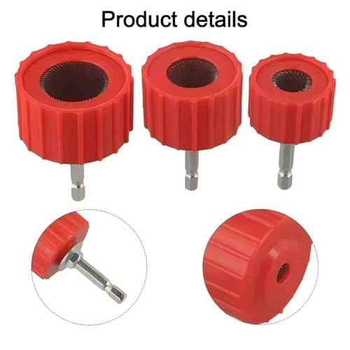3-Size Copper Pipe Cleaner Kit for Drill, External Cleaner for 1/2", 3/4", 1" Copper & Steel Pipes with 1/4" Shank for Soldering