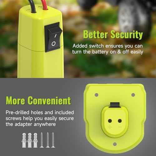 1 Pack Power Wheel Adapter Compatible with Ryobi 18V Battery, Upgraded Battery Converter Kit with Switch, Fuse & Wire Terminals, 12 AWG Wire, Power Connector for DIY RC Car Toys Robotics