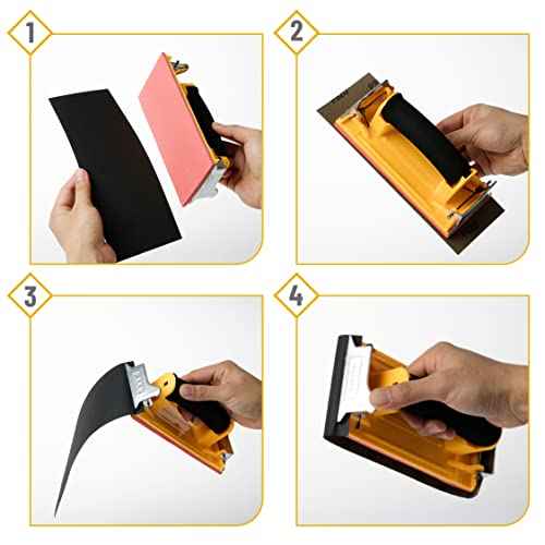 Bates- Sand Paper with 1 Handle, 36 Pack, Sandpaper, Sandpaper Assortment, Sand Paper Variety