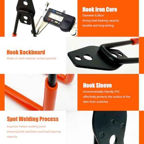 Heavy Duty Garage Storage Hooks, 2 Pack Utility Steel Garage Tool Organizer Wall Mount for Hanging Power and Garden Tools Ladders Hoses Bikes Ropes & Bulk Items