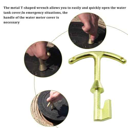 M07001 Water Meter Box Key, Water Meter Cover/Lid Opening Tool, 5.5 Inches (M07001 Water Meter Box Key * 1 Pcs)