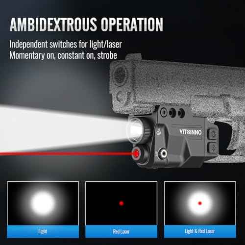 700 Lumens Red Laser Light Combo, Slidable Tactical Flashlight Compatible with Picatinny Rail,Magnetic Rechargeable (Red)