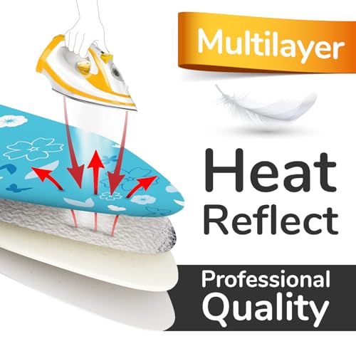 Smart&Gentle 15x54 in Ironing Board Cover with Heat-Reflection Aluminum Layer