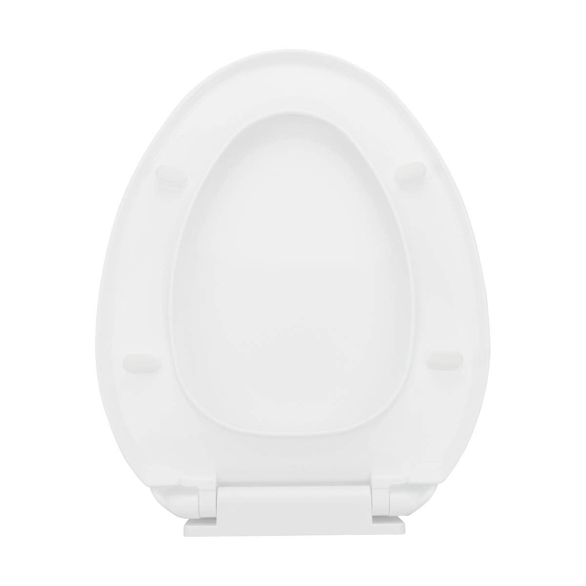 Renovators Supply Manufacturing White Plastic Soft Close Toilet Seat Elongated Slow Close Toilet Seat With Adjustable Mounting Hardware