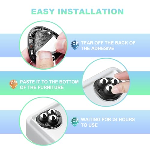 Black Self Adhesive Appliance Sliders 8 Pack for Kitchen & Furniture - Tasttin