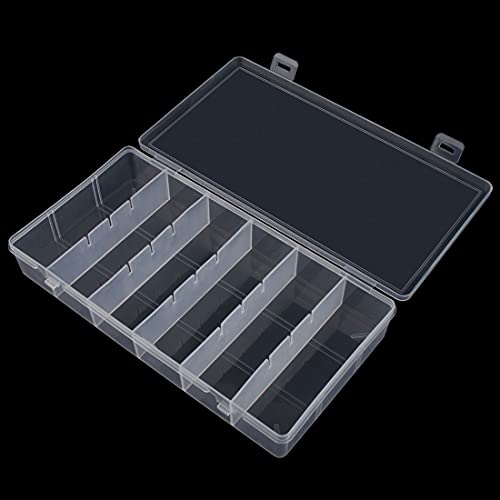 BAGTeck 2Pack Clear Plastic Storage Box for Makeup, Tools & Small Parts