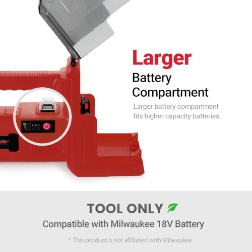 Danero Red Cordless Water Transfer Pump for Milwaukee 18V Battery – Self-Priming, 9 GPM