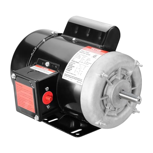 VEVOR 3/4HP Single Phase Electric Motor 1725 RPM 56 Frame, Reversible AC Compressor Motor