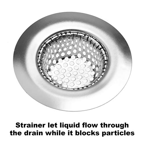 2 Pack Stainless Steel Sink Strainers for Bathroom & Utility Drains