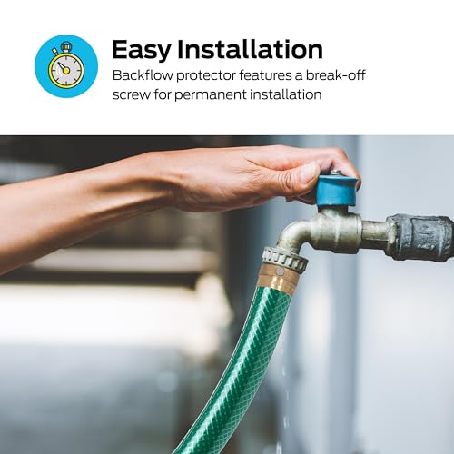 Eastman Brass Anti-Siphon Vacuum Breaker for Garden Hose Fittings - 3/4 Inch FHT x MHT, Model 20199