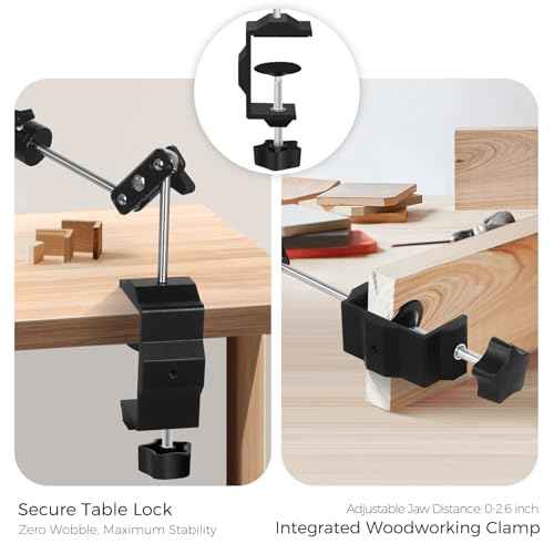 Helping Hands Soldering Clamp with 16" Flexible Arm, 360¡Æ Rotating Bracket- Adjustable Clamps for Hold Hot Air Guns, PCB, Welding, DIY, Repairs, and Craft Projects