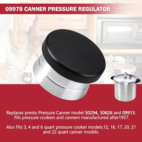 Presto Pressure Canner Regulator Weight 15lb - 09978 Replacement for 50294 50626 09913 (Silver, 1 Pack)