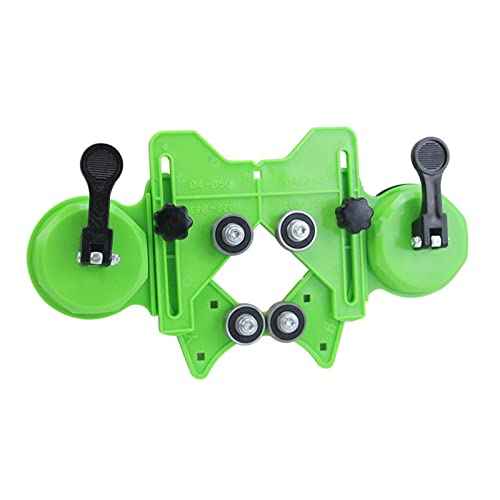 Drill Bit Hole Saw Guide, Adjustable Tile Hole Cutter Centering Locator Holder Jig Fixture for Ceramic,Tile,Glass(Orange)(Color:Green)