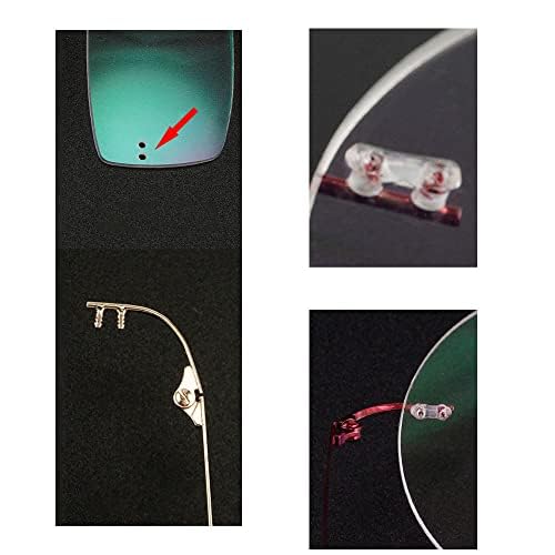 QYAJS 1 Pair Metal Frame Arms Rimless Glasses Legs Glasses Replacement Temple Eyewear Frame Temple