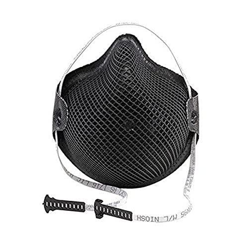 Moldex M2600BLACK Disposable Respirator with Handystrap, Medium/Large Size, Black (15 per Dispenser)