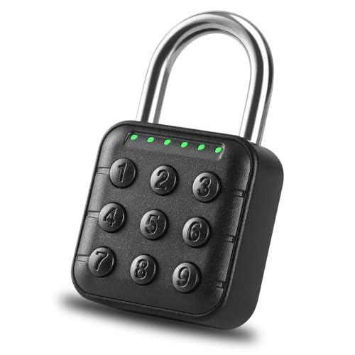 DELSWIN Combination Lock for Locker - 6-Digit Combo Lock Waterproof Smart Padlock for School Gym Lockers, Gates, Fence and Storage Unit (Black)