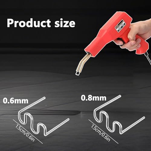 Aorplim 1000 Pcs Hot Welding Staples for Car Bumper & Plastic Repair, 0.6/0.8mm