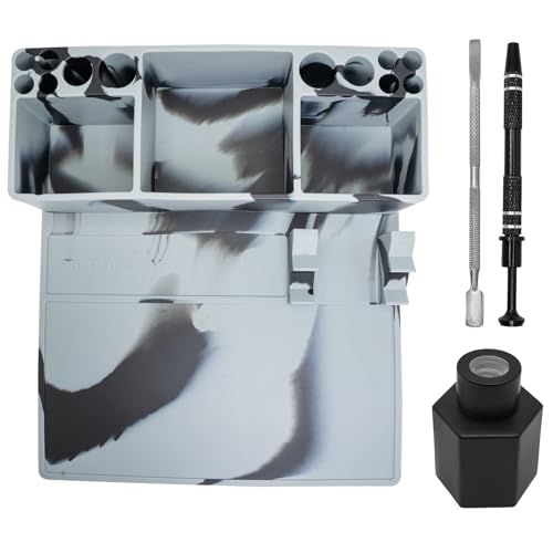 Nugbuddy Wax Tool Station - Smoke Variation Silicone Organizer with Heat-Resistant Non-Stick Surface